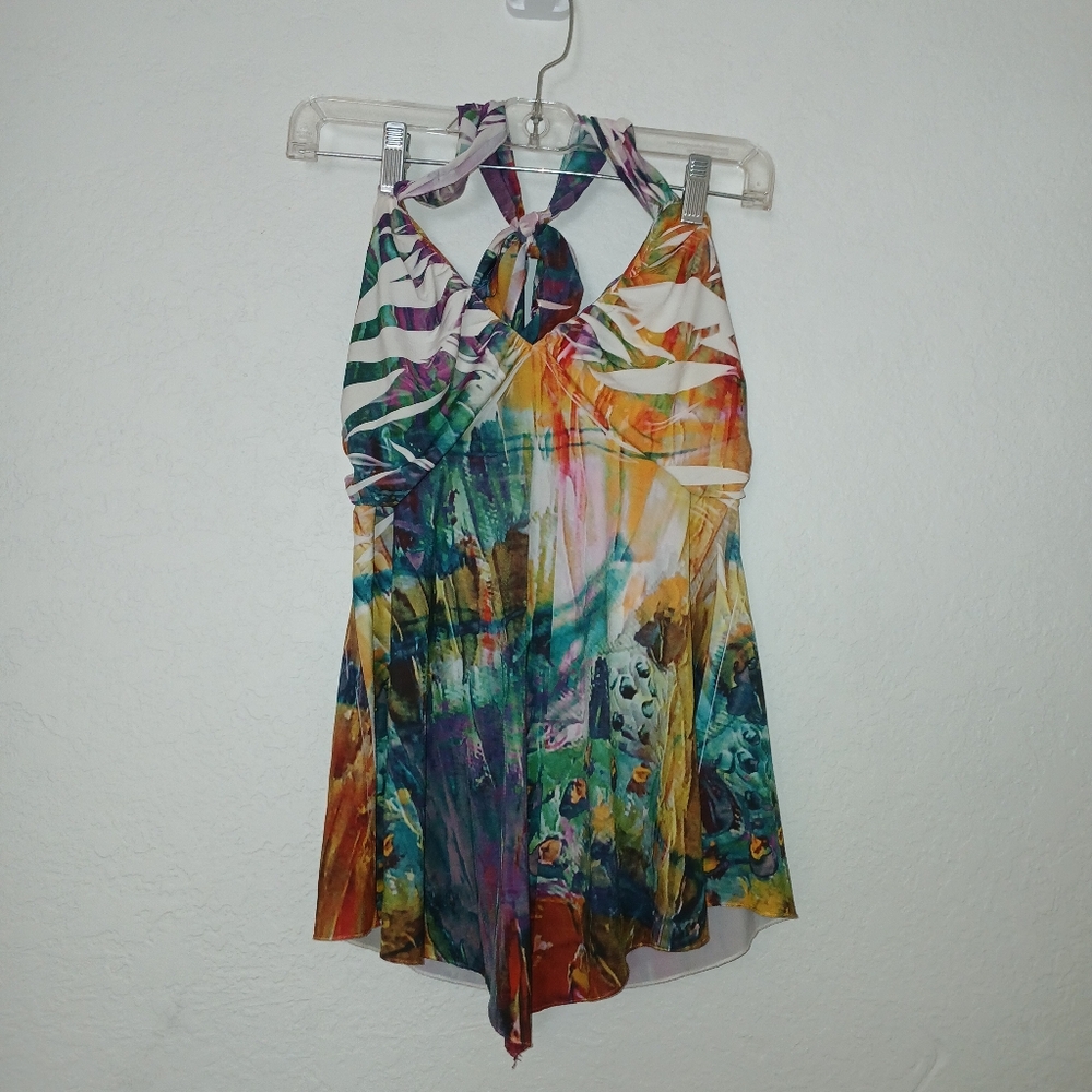 Venus, medium, multicolored tie top.